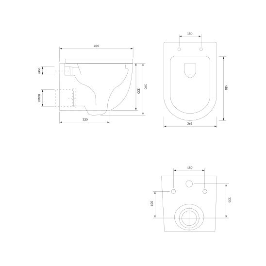 Set cadru încastrat Tece Profil 9300302, vas WC cu capac soft-close Omnires Ottawa OTTAWAMWBP, 9.240.400