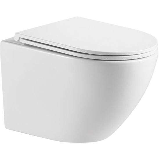 Set cadru încastrat Tece Base 9400407, vas WC cu capac soft-close Omnires Ottawa OTTAWAMWBP, 9.240.400