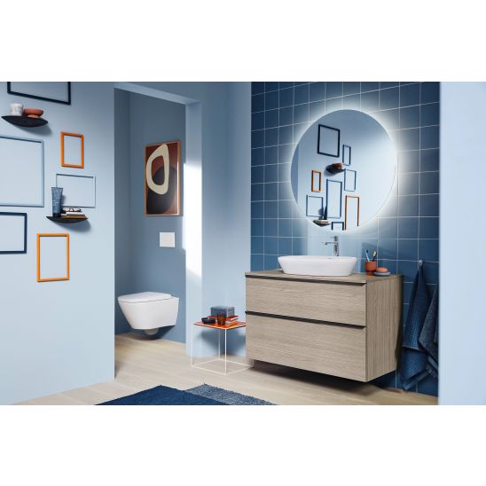 Set vas WC cu capac soft-close Duravit D-Neo 45770900A1, cadru încastrat Duravit DuraSystem WD1029000000, WD5009011000