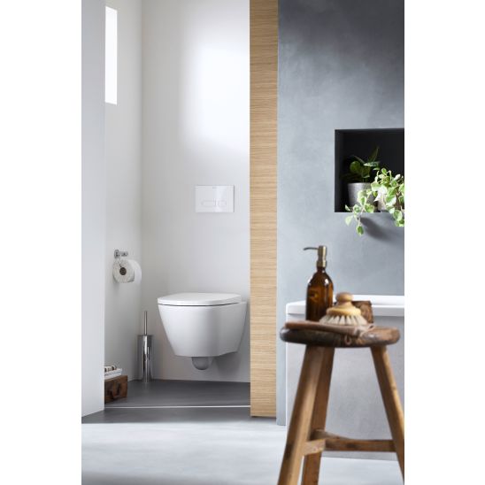 Set vas WC cu capac soft-close Duravit D-Neo 45770900A1, cadru încastrat Duravit DuraSystem WD1029000000, WD5009031000