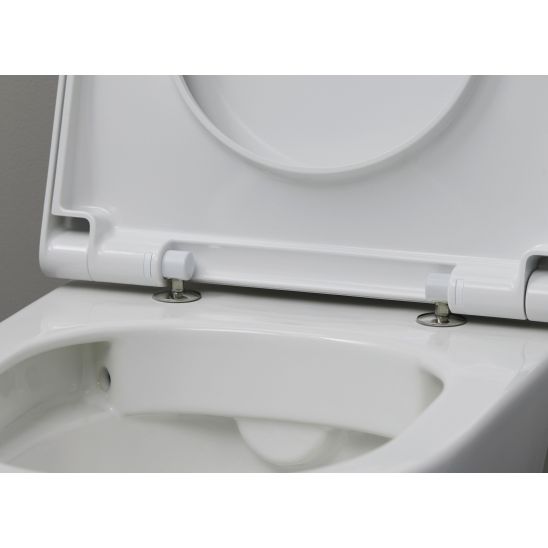 Set vas WC cu capac soft-close Duravit D-Neo 45770900A1, cadru încastrat Duravit DuraSystem WD1029000000, WD5009031000