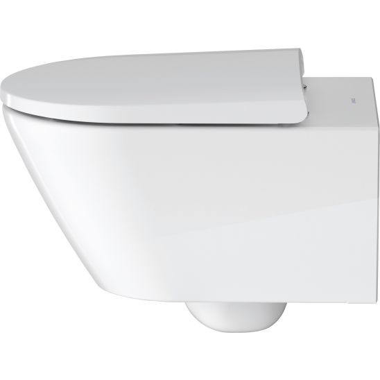 Set vas WC cu capac soft-close Duravit D-Neo 45770900A1, cadru încastrat Duravit DuraSystem WD1029000000, WD5009031000