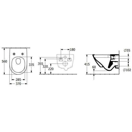 Set set Vas+capac Villeroy & Boch Subway 3.0 4670TS01, cadru încastrat Villeroy & Boch ViConnect 92246100, 922490AN