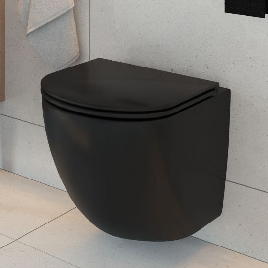 Set vas WC Oltens Hamnes 42513300, cadru încastrat Tece Base 9400407, 45100300, 9240407