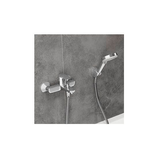 Set baterie cadă-duș Hansgrohe Vernis Blend 71440000, set de duș Hansgrohe Activera Select S 28052000