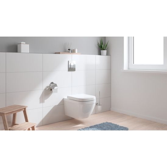 Set vas WC cu capac soft-close Grohe Euro Ceramic 39693000, cadru ascuns cu buton de acționare Grohe Solido 38811KF0