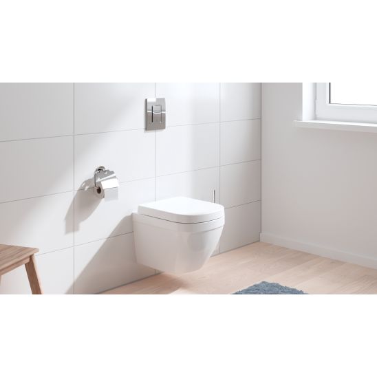 Set vas WC Grohe Euro Ceramic 39554000, cadru ascuns cu buton de acționare Grohe Solido 38811KF0