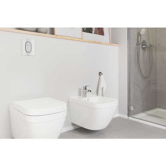 Set vas WC Grohe Euro Ceramic 39554000, cadru ascuns cu buton de acționare Grohe Solido 38811KF0