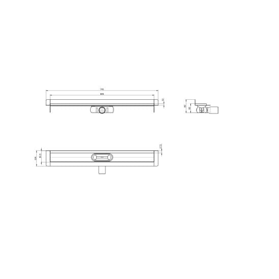 Set corp rigolă liniară ACO ShowerDrain C 9010.88.29, grătar rigolă liniară ACO ShowerDrain C 9010.88.82, 9010.88.56