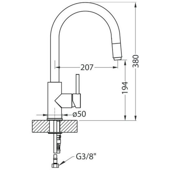 Set chiuvetă din granit Alveus Cadit 1132030, baterie bucătărie Alveus Delos 1129019