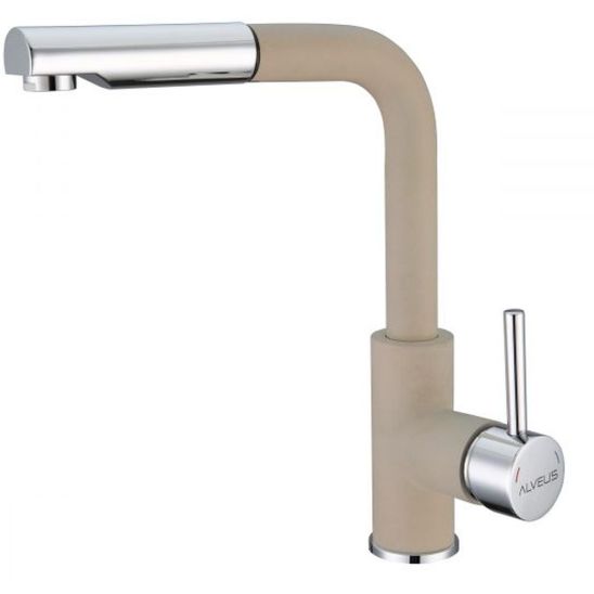 Set chiuvetă din granit Alveus Atrox 1131988, baterie bucătărie Alveus Siros 1129045