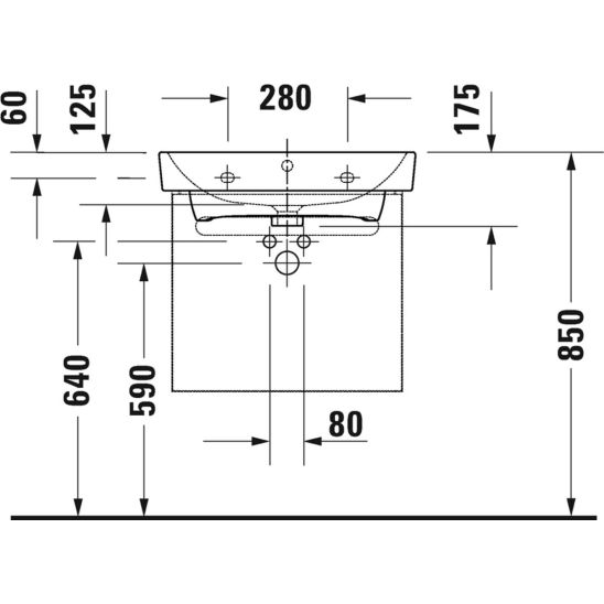 Set dulap Duravit No. 1 N14381049490000, lavoar Duravit No. 1 23756000002