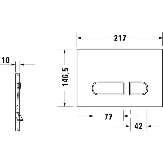 Set vas WC Duravit ME by Starck 2529092000, cadru încastrat Duravit DuraSystem WD1011000000, 0020090000, WD5001031000