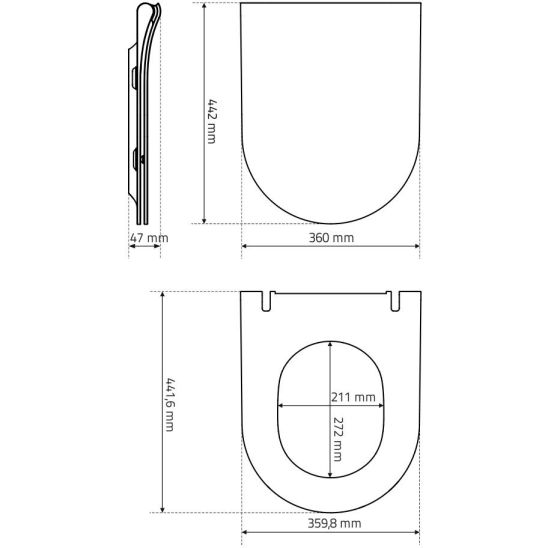 Set vas WC Cersanit Zen K109-054, cadru încastrat Cersanit Tech Line Opti K97-492, K98-0130, K97-498