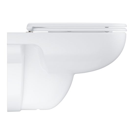 Set vas WC cu capac soft-close Grohe Start Edge 39815000, cadru încastrat cu buton și sigiliu Grohe Solido 39930000