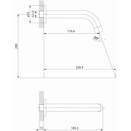 Set baterie cadă-duș Cersanit Zen S951-564, set de duș Cersanit Inverto S951-708, S951-553