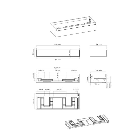 Set dulap Oltens Vernal 60012000, blat Oltens Vernal 63007060