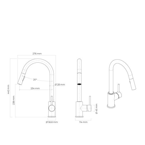 Set chiuvetă din granit Oltens Gravan 72101300, baterie bucătărie Oltens Litla 35204100