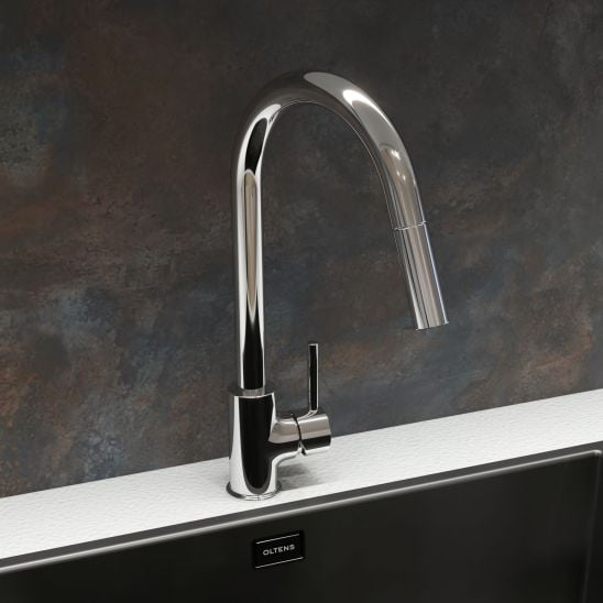 Set chiuvetă din granit Grohe K700 31654AP0, baterie bucătărie Oltens Litla 35204100
