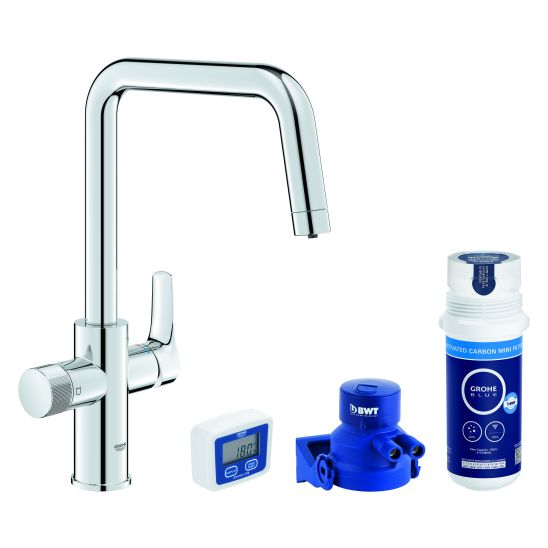 Set filtru sub chiuvetă Grohe Blue 40875000, baterie pentru filtru apă Grohe Blue 30595000