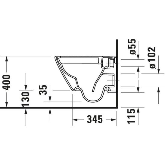 Set vas WC Duravit D-Neo 25880900001, cadru încastrat Duravit DuraSystem WD1029000000, 0021690000, WD5010031000