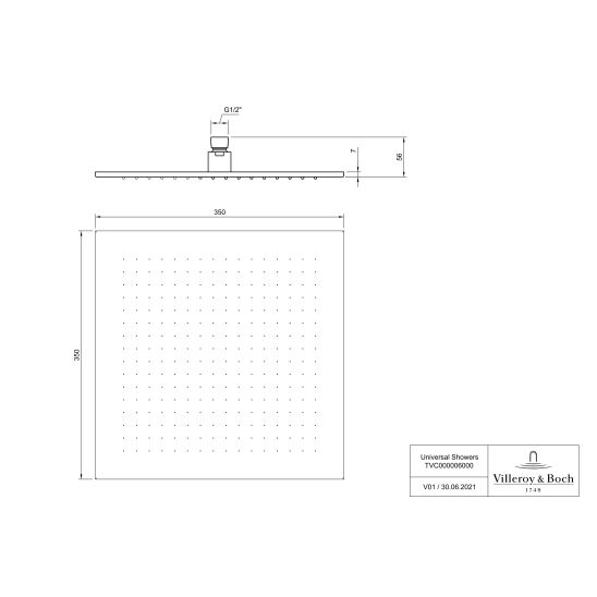 Set baterie cadă-duș Villeroy & Boch Universal Taps & Fittings TVD00065300061, cap de duș Villeroy & Boch Universal Showers TVC00000600061, TVD00065100000, TVS10900600061, TVC00045453061, TVC00045900061, TVC00045700061, TVC00003500061