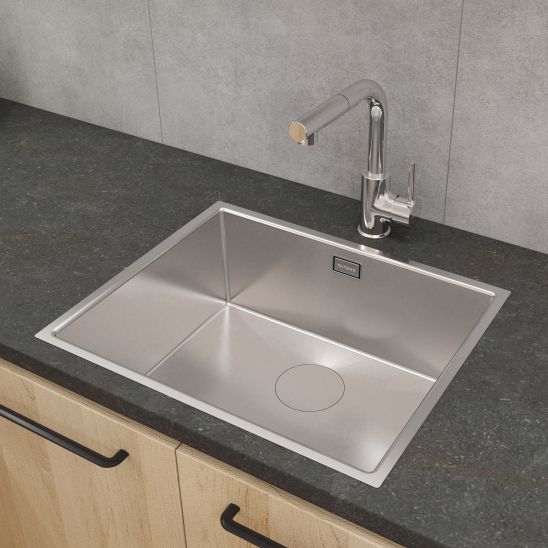 Set chiuveta din otel Oltens Hydda 71104100, agent de curățate pentru chiuvete din oțel Oltens NanoClean 89600000