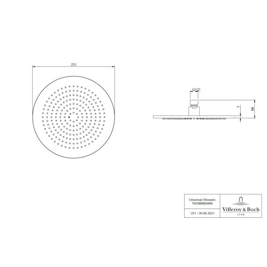 Set baterie cadă-duș Villeroy & Boch Universal Taps & Fittings TVD00065300076, cap de duș Villeroy & Boch Universal Showers TVC00000100076, TVD00065100000, TVS10900600076, TVC00045800076, TVC00045351076, TVC00045600076, TVC00003500076