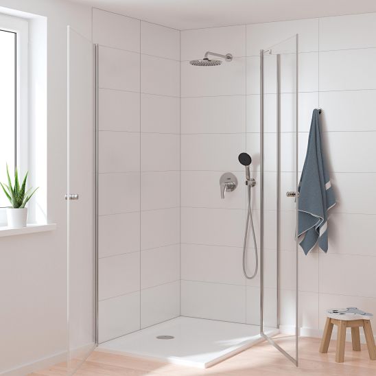 Set set de duș Grohe Start Edge 25293000, racletă de apă Grohe 4067393055617