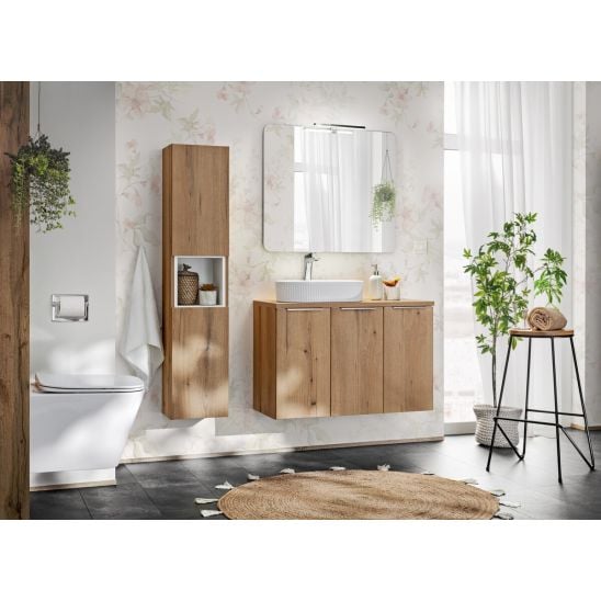 Set dulap Comad Nova Oak NOVA OAK A 82-60-2D, blat Comad Nova Black NOVA BLACK B 89-60