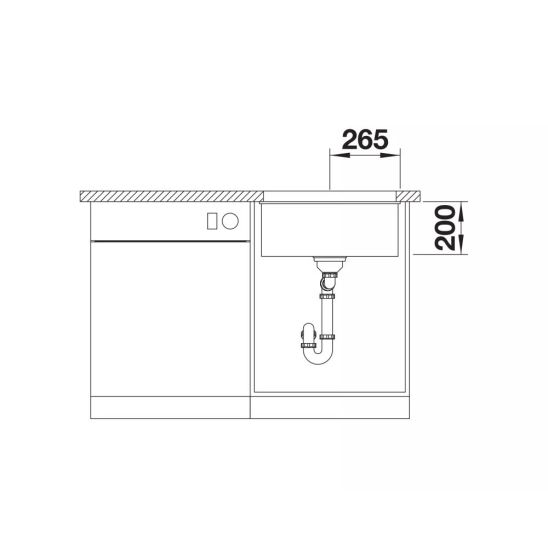 Set chiuvetă din granit Blanco Etagon 500-U 527754, baterie bucătărie Blanco Linus 526683, 207423