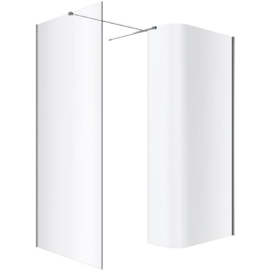 Set perete cabină de duș walk-in Excellent Vidoq KAEX.1507.930.LP.CR, perete cabină de duș walk-in Excellent Vidoq KAEX.1506.900.LP.CR