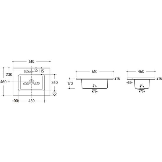 Set dulap Comad Adel Cashmere ADEL CASHMERE 82-60-2S, lavoar Comad Sky SKY 60/DP-8099
