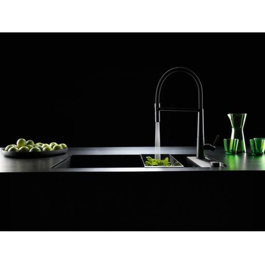 Set baterie bucătărie Franke Icon Semi-Pro 115.0690.598, dozator de lichid Franke Active SM 119.0547.906