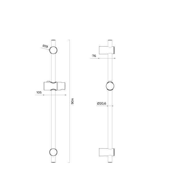 Set baterie de duș Oltens Hadsel 33006400, bară de duș Oltens Alling 37301400, 37200400, 37111400