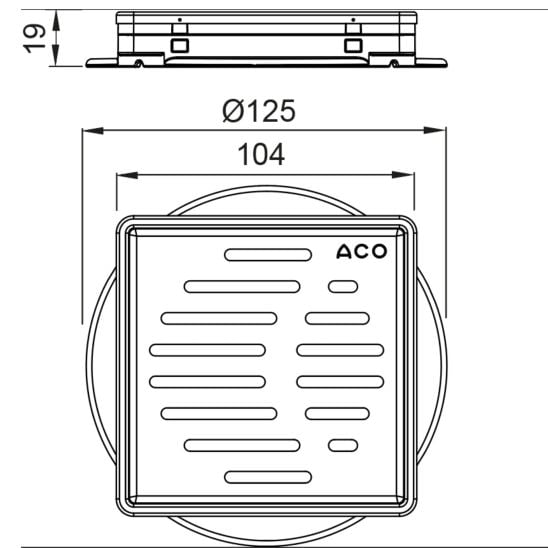 Set rigolă duș ACO 9010.68.06, rigolă duș ACO 2245.25.00