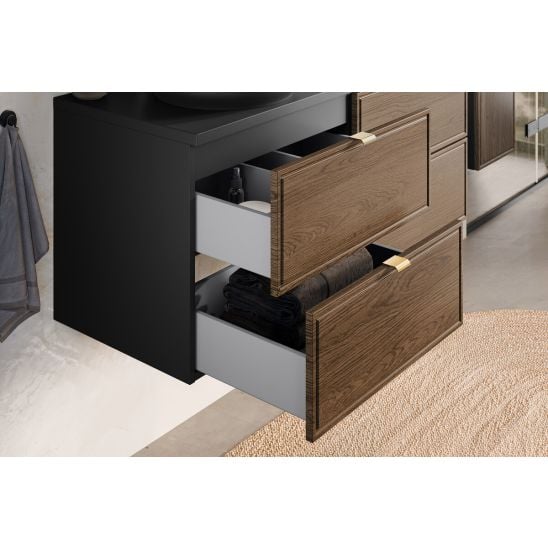 Set dulap Comad Talia Casella TALIA CASELLA 82-60-46-2S, lavoar Comad Sky SKY 1 BLACK MATT 60 DP ( E-8099-60 )