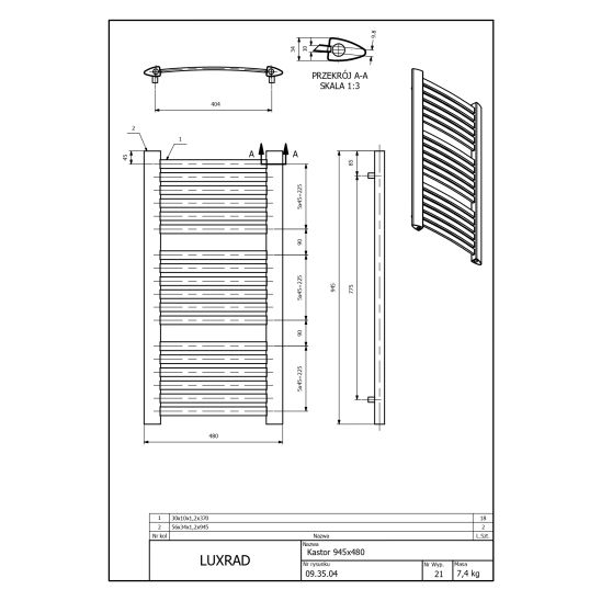 Set încălzitor electric Luxrad Kastor Elektro KAST9454809003ERG, incalzitor electric Luxrad GLX GLX300B