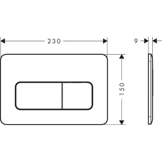 Set vas WC cu capac soft-close Hansgrohe EluPura Q 60293450, cadru încastrat Hansgrohe iFrame universal 01022180, 66001450