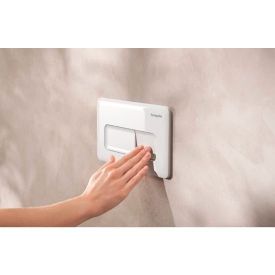 Set vas WC cu capac soft-close Hansgrohe EluPura Q 60293450, cadru încastrat Hansgrohe iFrame universal 01022180, 66001450