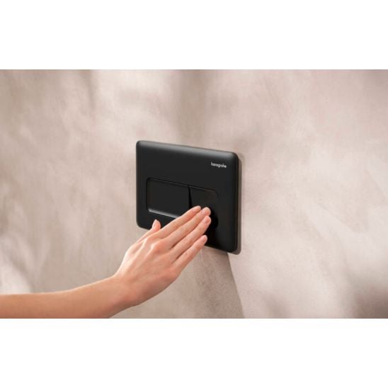 Set vas WC cu capac soft-close Hansgrohe EluPura Q 60293450, cadru încastrat Hansgrohe iFrame universal 01022180, 66001670