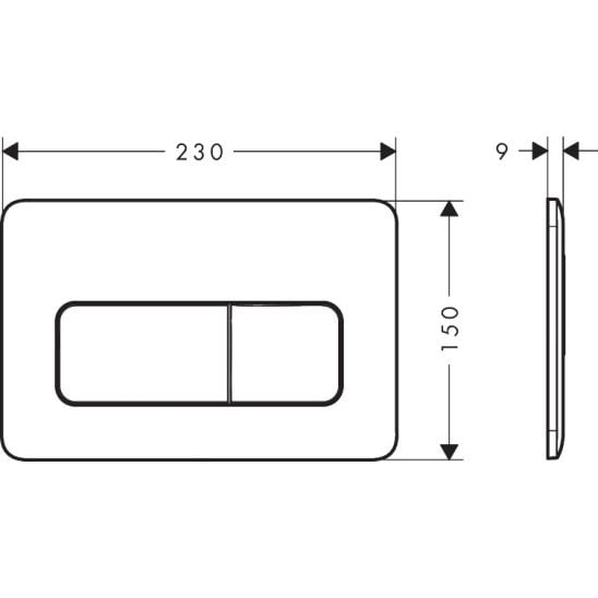 Set vas WC cu capac soft-close Hansgrohe EluPura Q 60293450, cadru încastrat Hansgrohe iFrame universal 01022180, 66001700