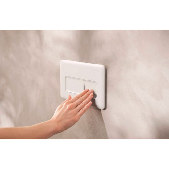 Set vas WC cu capac soft-close Hansgrohe EluPura Q 60293450, cadru încastrat Hansgrohe iFrame universal 01022180, 66001700