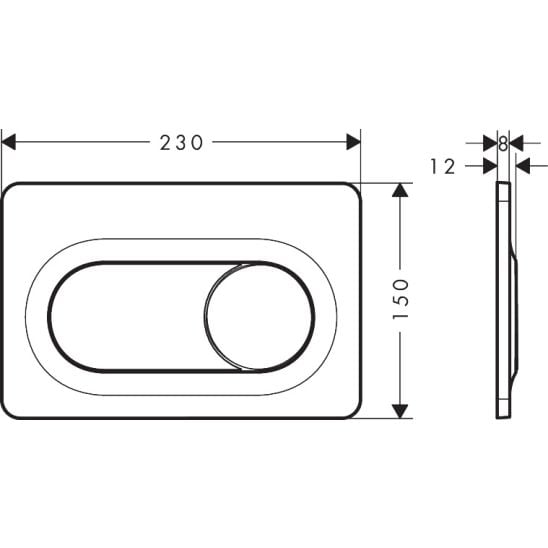 Set vas WC Hansgrohe EluPura S 60193450, cadru încastrat Hansgrohe iFrame universal 01022180, 60148450, 66002670