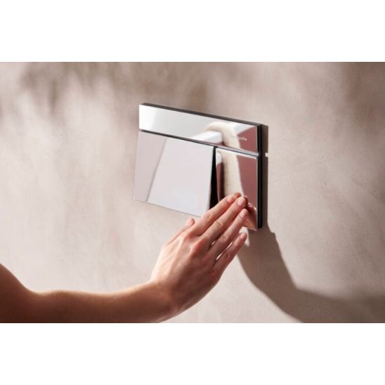 Set buton de spălare Hansgrohe Element E 66003000, vas WC Hansgrohe EluPura S 60193450, 01022180, 60148450