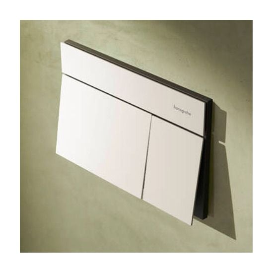 Set buton de spălare Hansgrohe Element E 66003700, vas WC Hansgrohe EluPura S 60193450, 01022180, 60148450