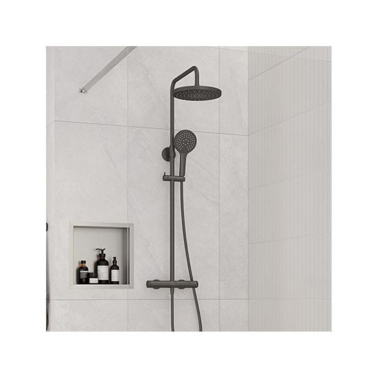 Set set de duș Oltens Vatten 36505400, pipă baterie Oltens Numa 39106400