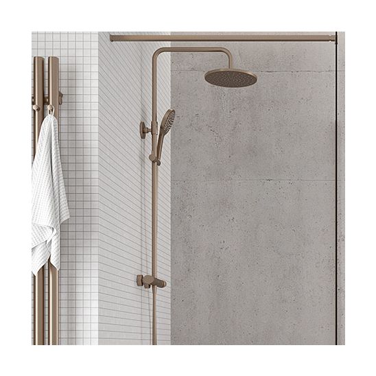 Set set de duș Oltens Vatten 36505610, pipă baterie Oltens Numa 39106610