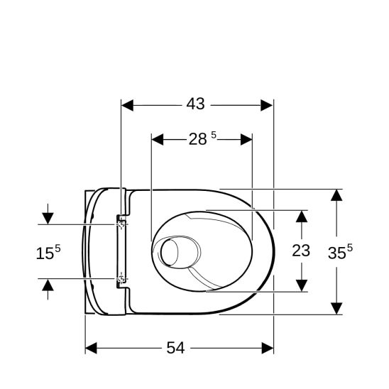 Set vas WC cu capac soft-close Geberit Selnova 503.083.00.1, cadru încastrat Geberit Duofix Basic 111.170.00.1, 156.050.00.1