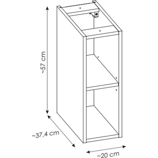 Set dulap Comad Nova Black NOVA BLACK D2 82-60-2S, dulap Comad Nova Oak NOVA OAK 81-20-39, NOVA OAK A 89-80